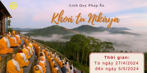 THÔNG BÁO KHÓA TU 9 ngày từ 27 / 04/ 2024 đến ngày 05 /05 / 2024. 