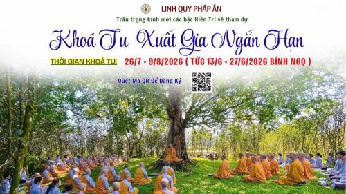 THÔNG BÁO KHÓA TU NIKĀYA – XUẤT GIA NGẮN HẠN LẦN THỨ 23